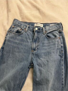 Denim Forum High-Rise Medium Blue Straight Jeans